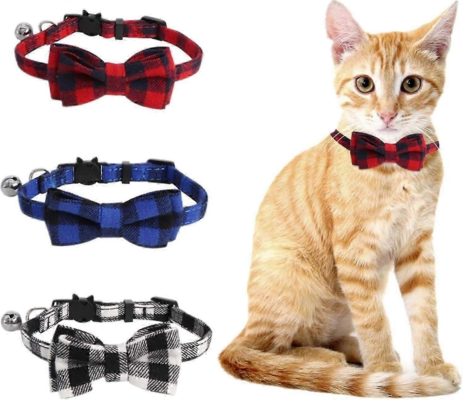 Collars Cats Bell Bow Tie