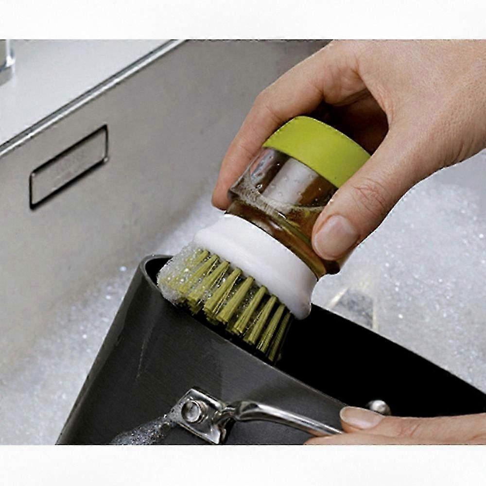 Automatic Green Pan Cleaning Brush for Dishwashing by Press Action
