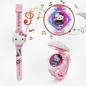 Niedliche Cartoon-Musikuhr für Mädchen - Flip-Top-Design mit lustigen Charakteren wie Frozen und anderen Favoriten