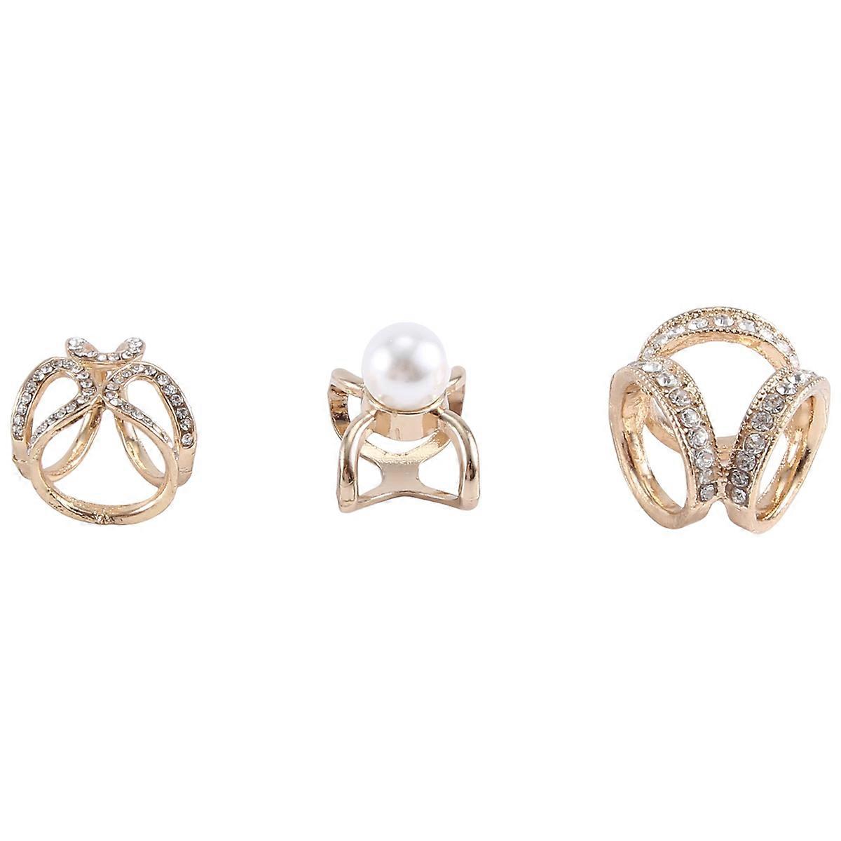 3db bross kendő gyűrű csipesz sálak rögzítő selyem sál csat