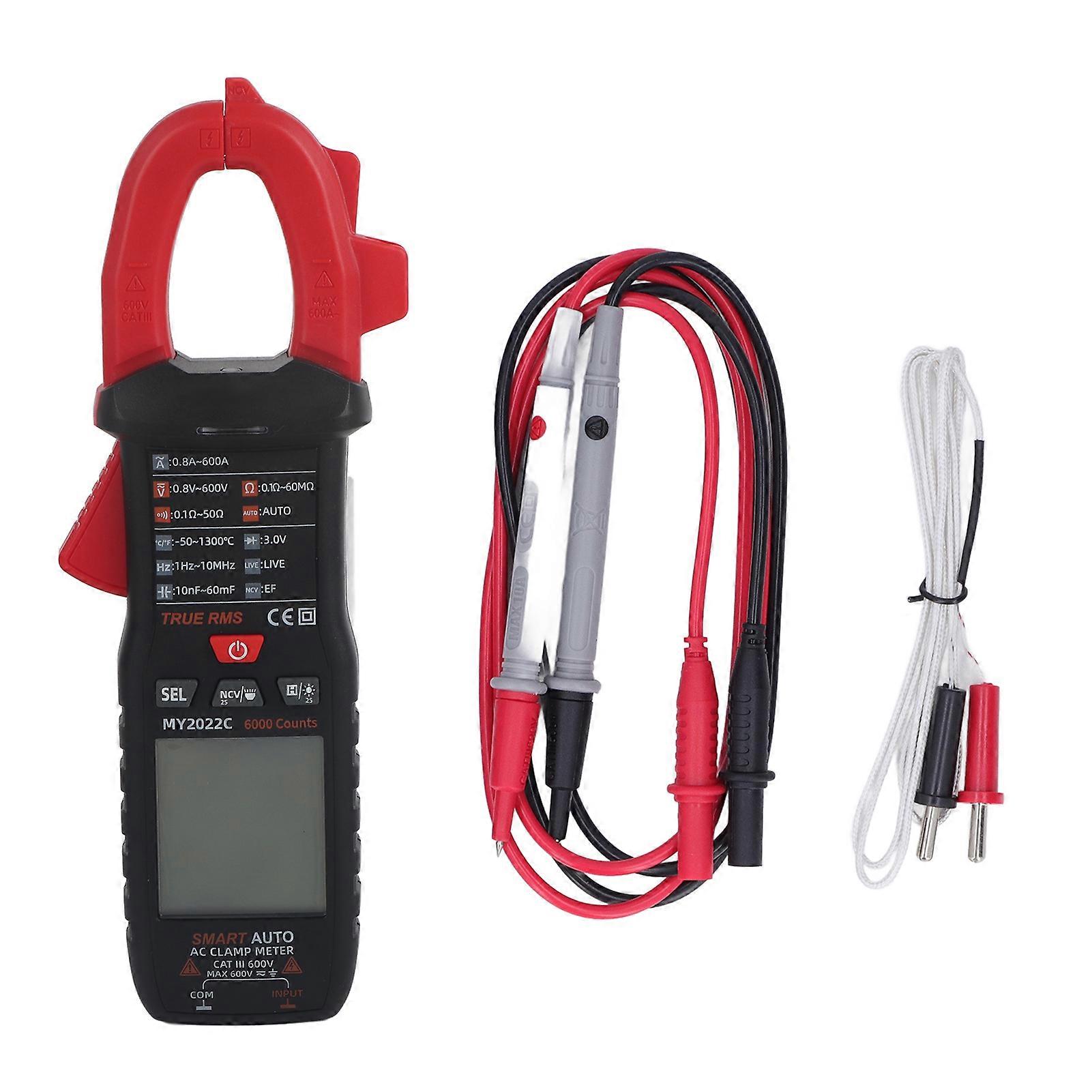 Digital Clamp Meter Multimeter AC DC Current Voltage Tester Resistance Measurement Ammeter