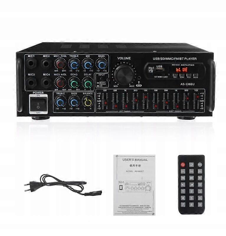 Sunbuck 2000W HiFi-Verstärker Bluetooth Digitaler Stereo-Audio-Verstärker USB Aux