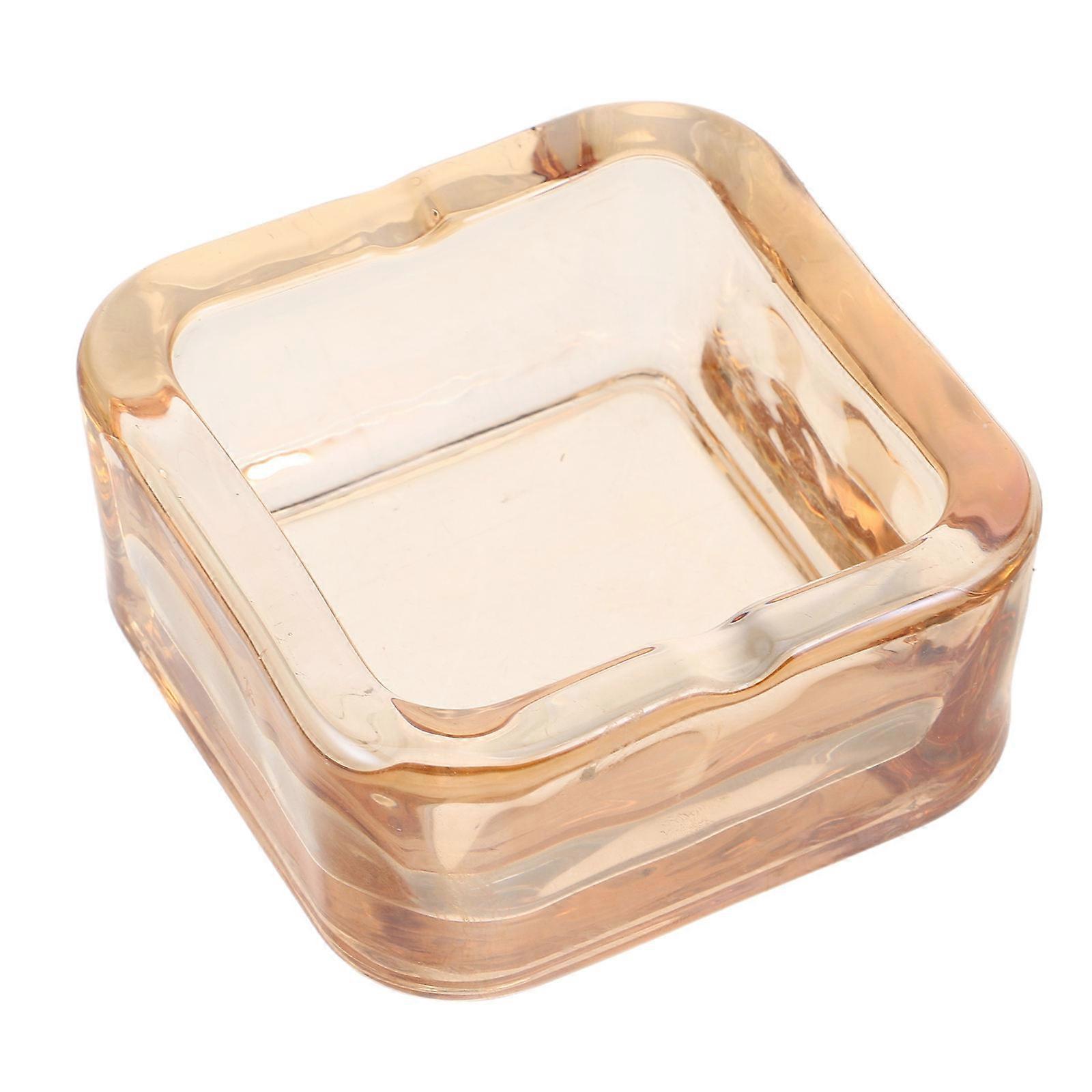 Stylish European Design Glass Ashtray – & Compact for Home, Office, Car, Patio & RV Use – Transparent Decorative Accessory