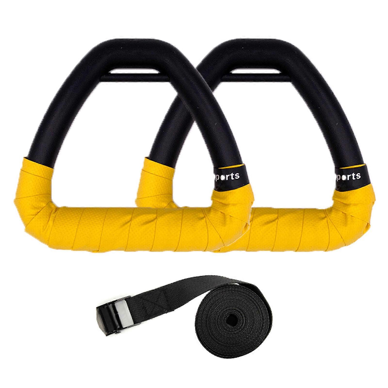 Exercise Strength Training Equipment Gym Rings Set for Exercise Gymnastic Rings Exercise Rings Pulls Up Rings with Strap