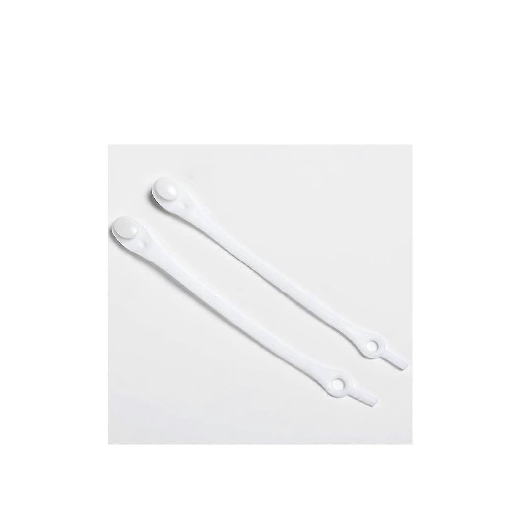 12pcs/lot Silicone Shoelaces Round Elastic Shoes Lace Lock No Tie Men Women Lacing for Kids and Adults (Color : White, Size : 11.5cm)
