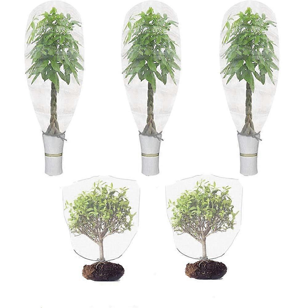 Bird Barrier Netting Mesh Pack of 5 with Drawstring for Garden Plants, Fruit, Vegetables, and Poultry Protection