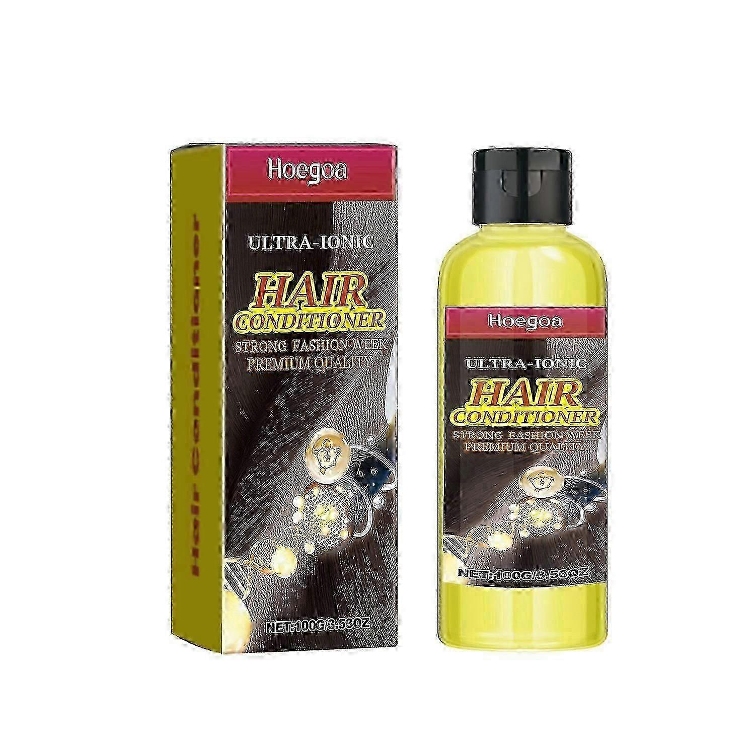 Hoegoa Brazilian yellow conditioner repairs dry split hair straight hair moisturizing smooth strong