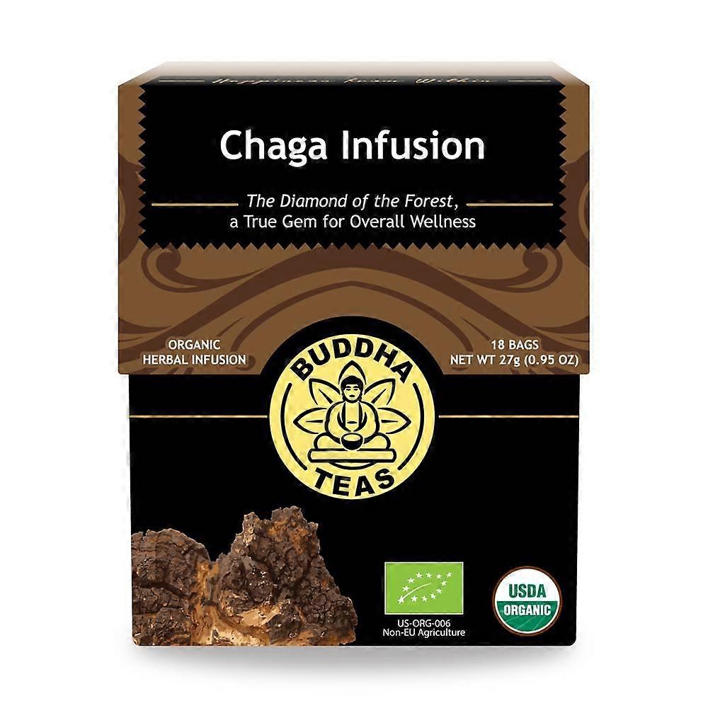 Buddha Teas Organic Chaga Mushroom Tea Infusion 18 tea bags