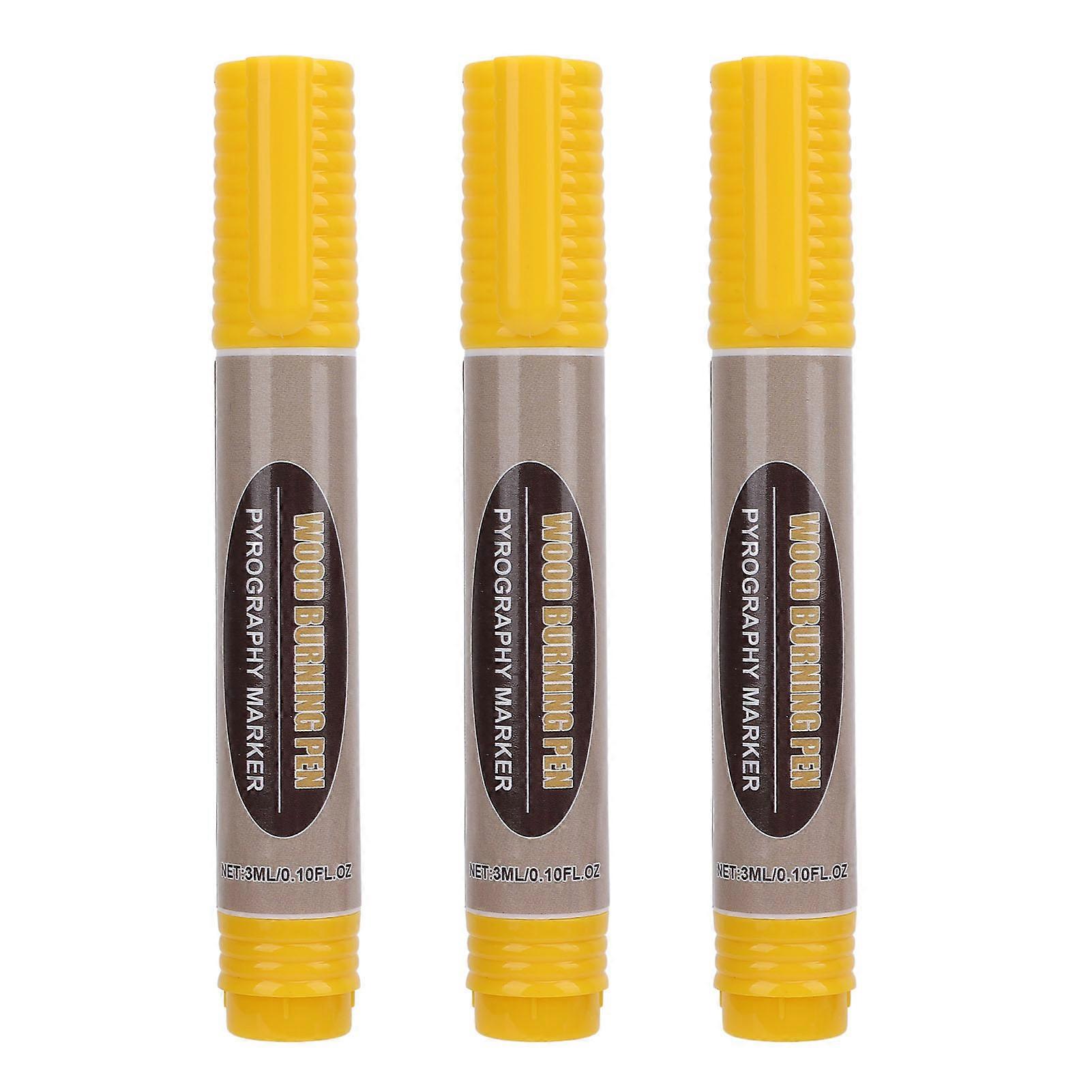 3 Pcs 3ml Scorch Marker Pen Multi Purpose Wood Burning Pen for Crafts Art Drawing Design Precision Heat Tool