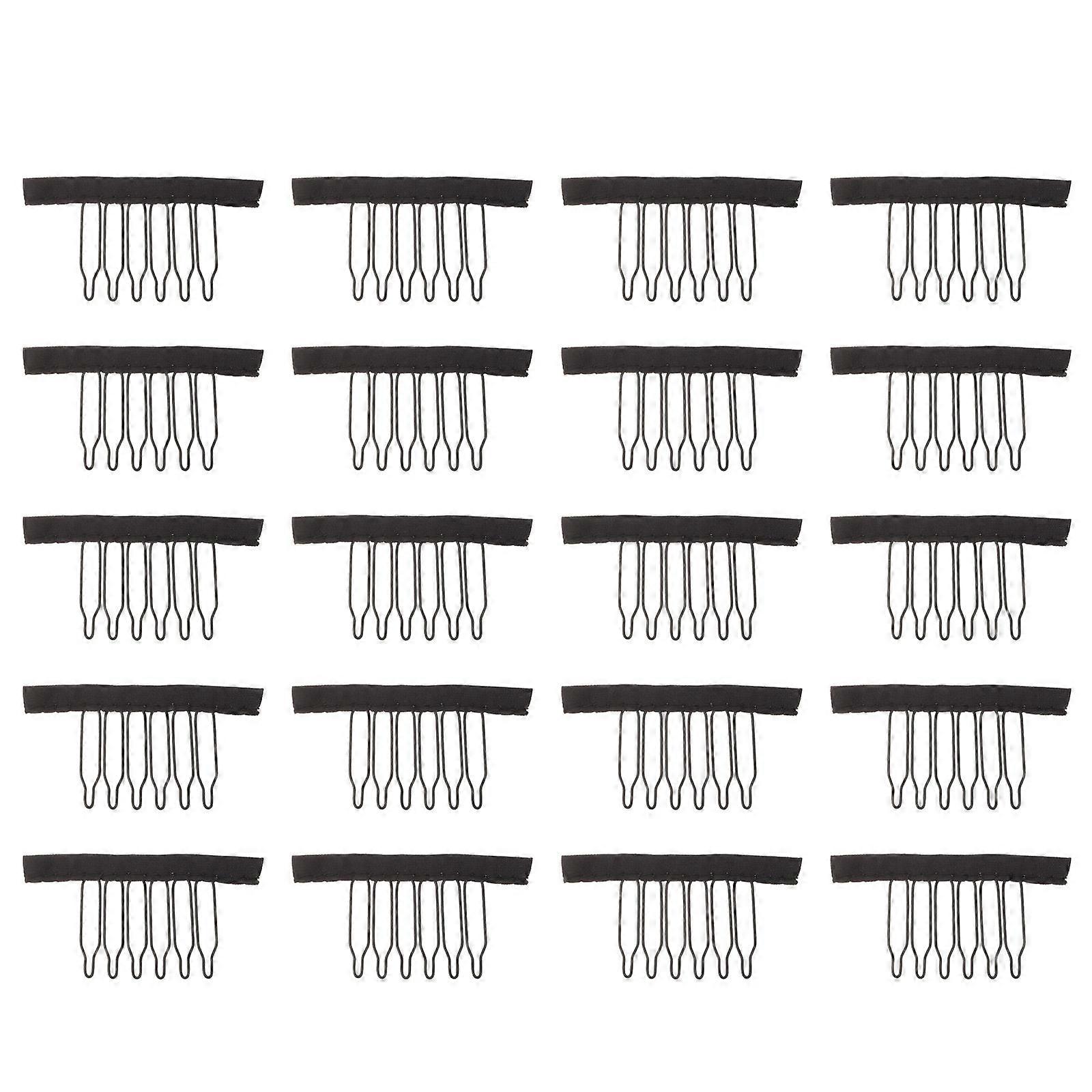 It seems like you're looking at a product listing for wig making supplies: **"20pcs Wig Clips Combs For DIY Wig Making With Easy To Sew Steel Teeth