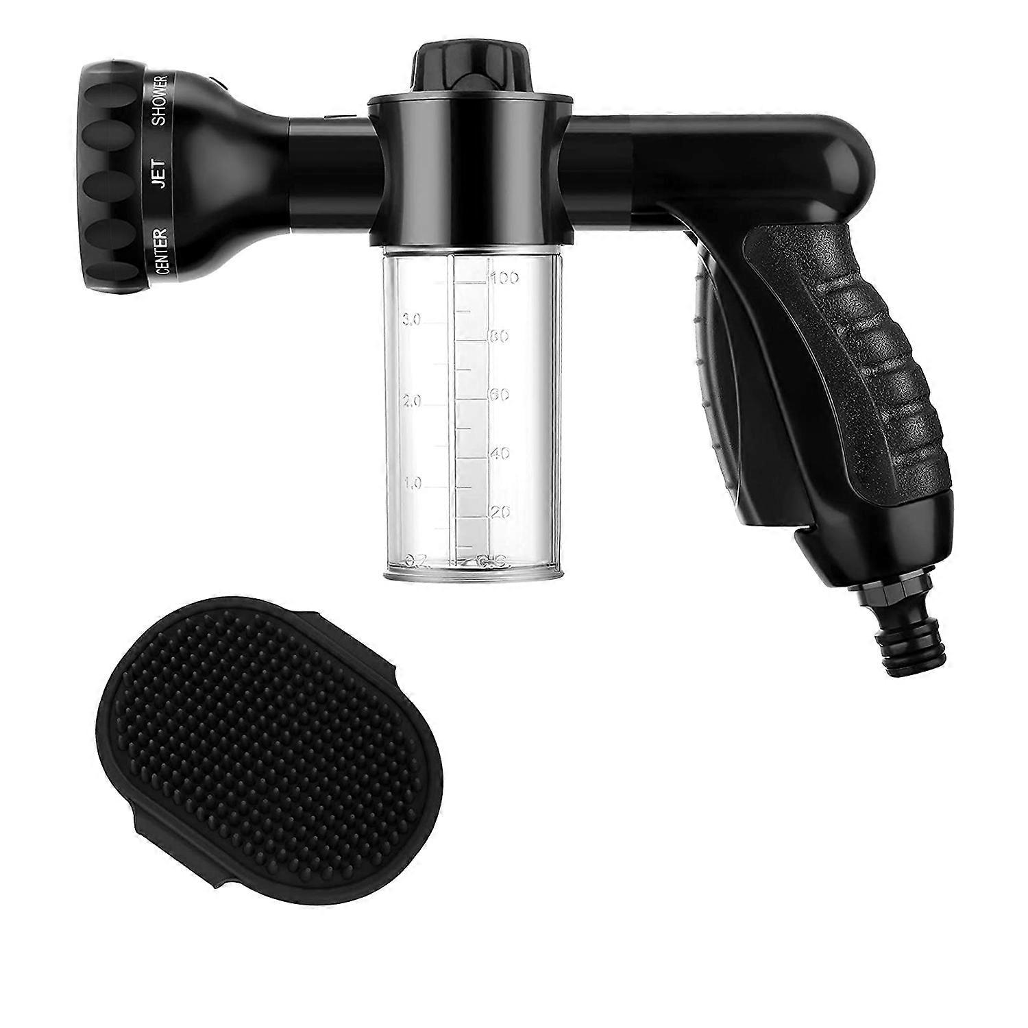 2 Pcs Pet Bathing Tool Set Include Livestock Foamer &Dog Rubber Comb