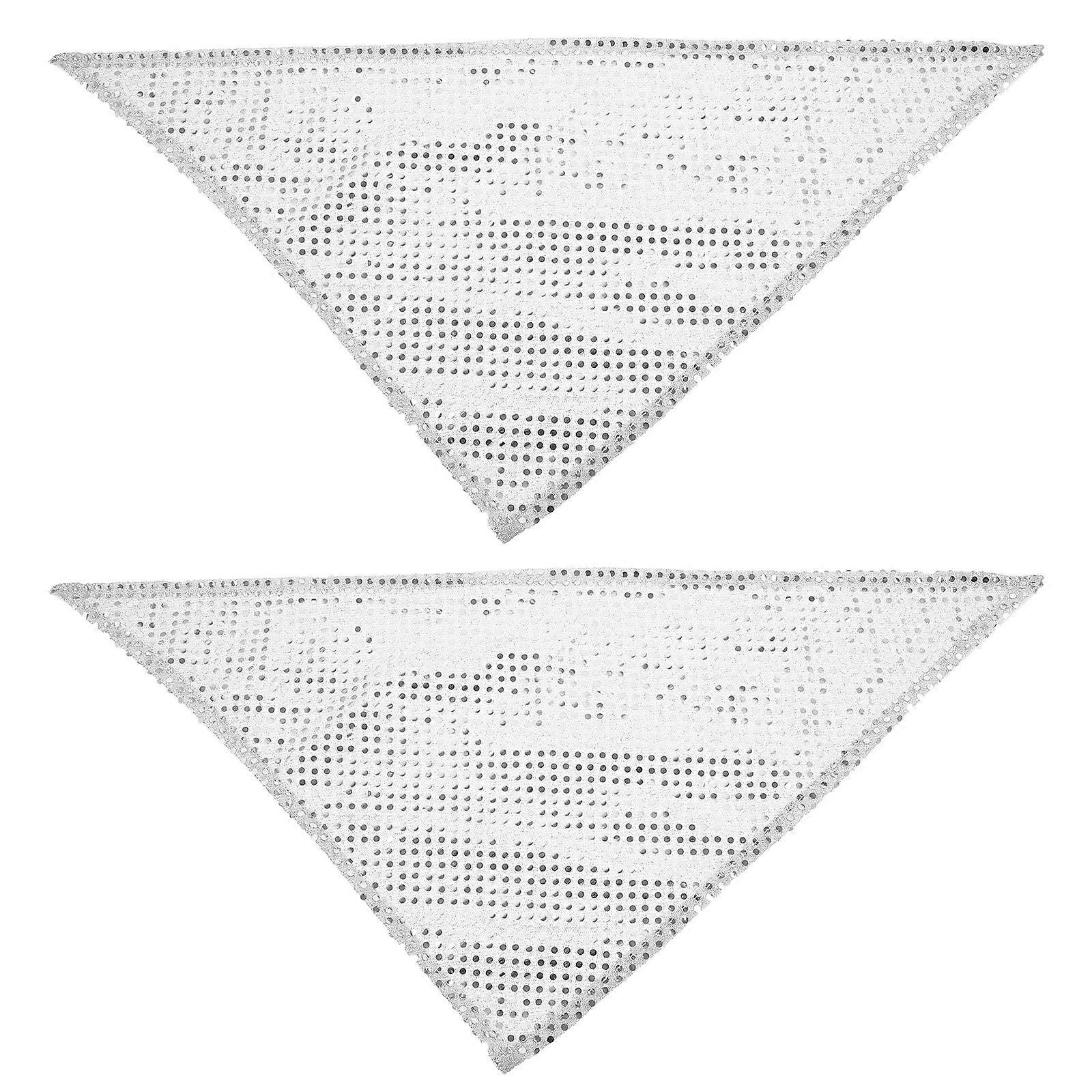 Shiny Sequin Dog Bibs Stylish Triangle Pet Scarf for Halloween, Weddings & Daily Decor for Dogs & Cats