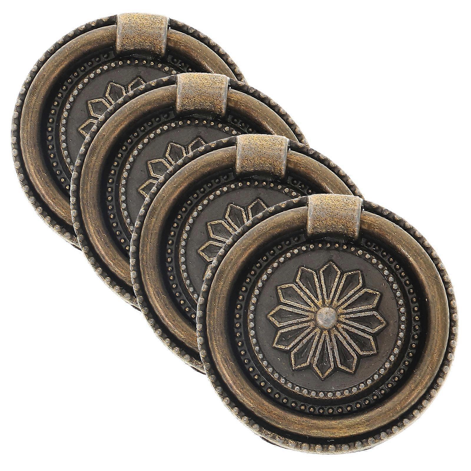 Retro Style Cabinet Pull Handle for Home Use Made of Durable Zinc Alloy Multi Color 4pcs