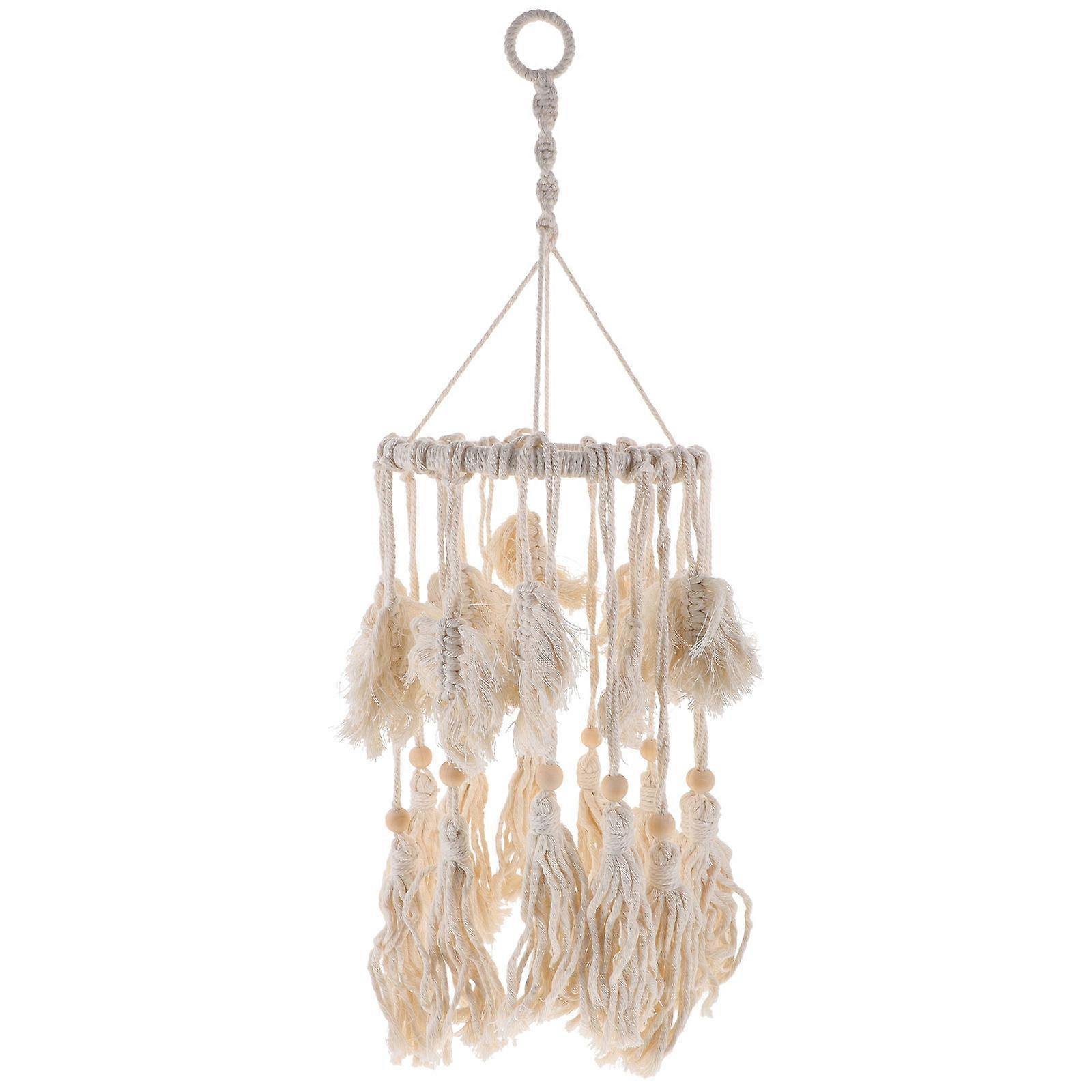 Ceiling Light Cover, Macrame Weaving Enhancing Room Beauty