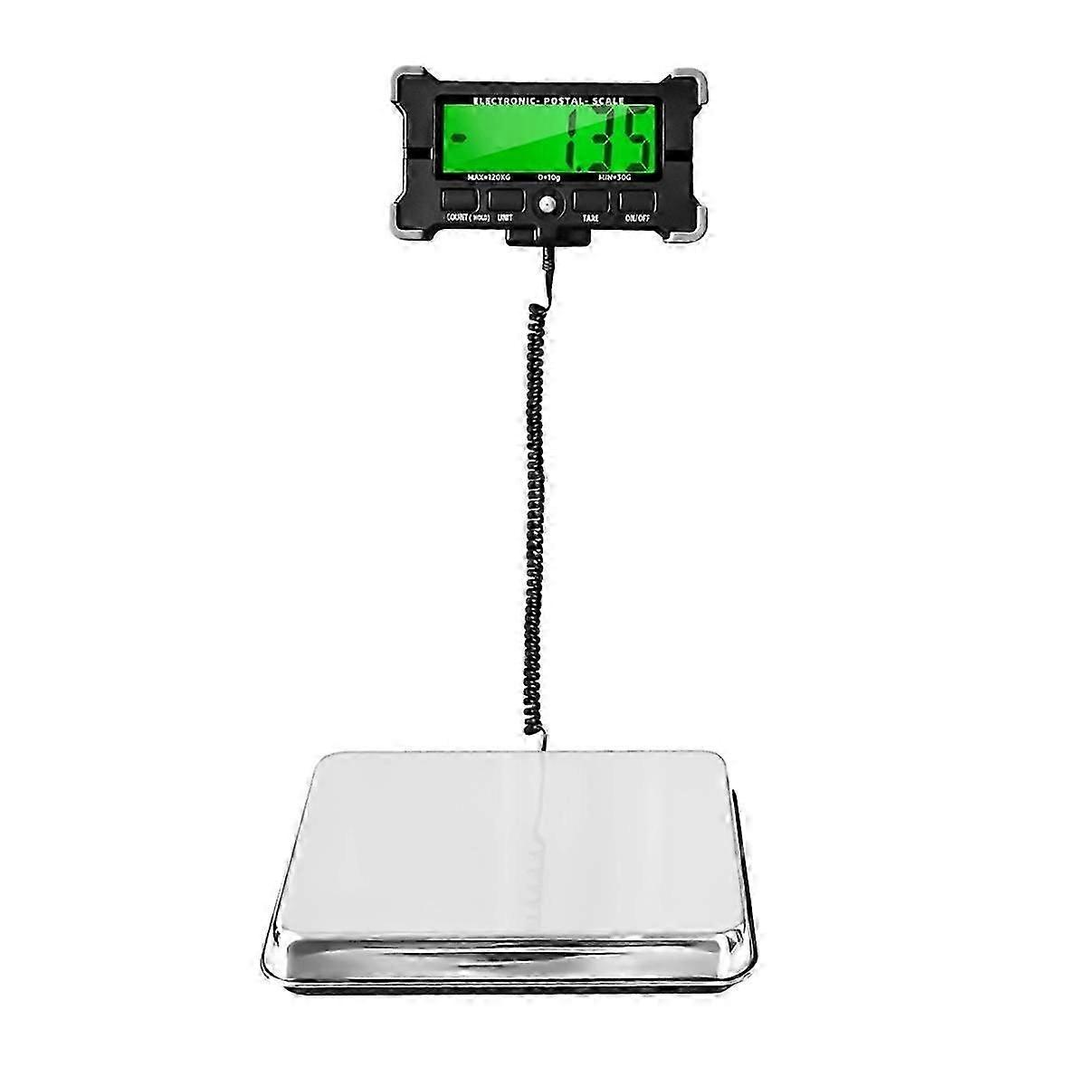 PS21 Digital Scale 200KG Electronic Postal Scale Stainless Steel Floor Scale LCD Backlight Display