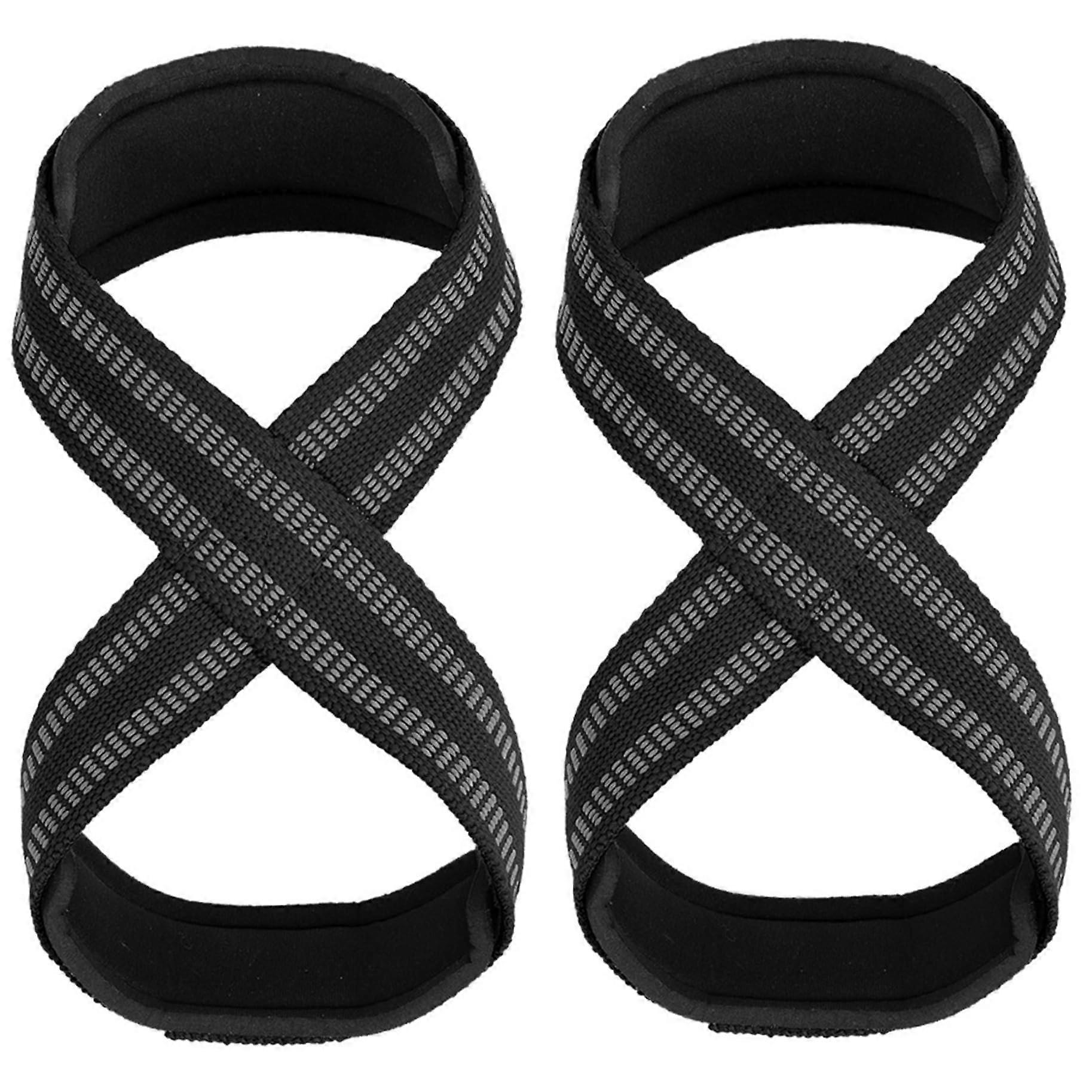 Weightlifting Straps 8mm Non-Slip with Wrist Support, Ergonomic, Comfortable, Durable for CrossFit and Powerlifting