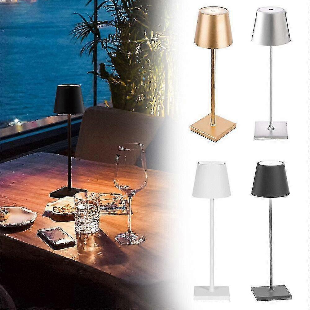 Touch Dimmable LED Table Lamp for Bar Restaurant Decor - Black