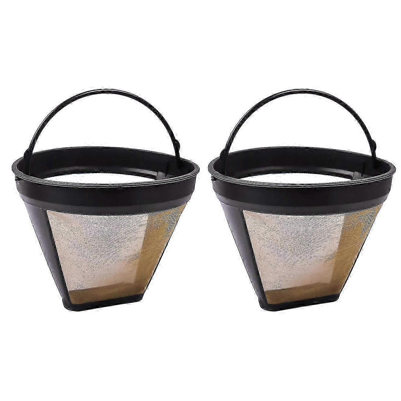 2 Pcs Reusable Cone Style Replacement Coffee Filter Suitable for Your Permanent Coffee Filter for Machines