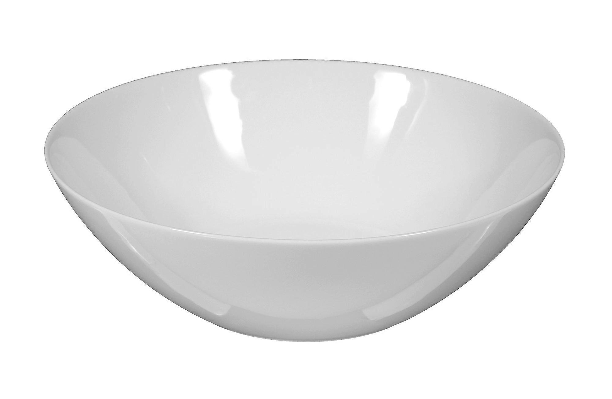bowl round 23 cm white plain 7 by 1 piece
