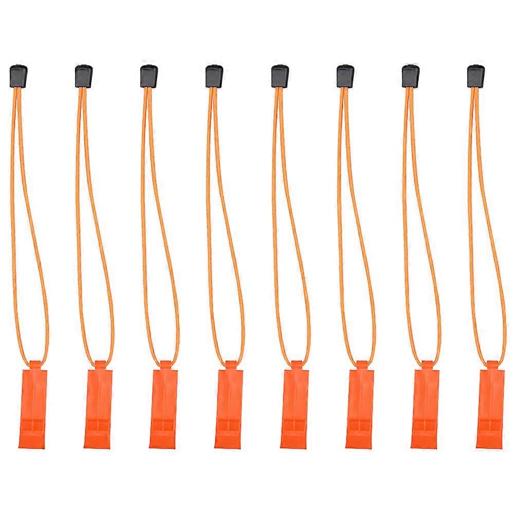 Loud Survival Whistle For Students Gym Use 7.5X2X0.6CM PP Material 8Pcs
