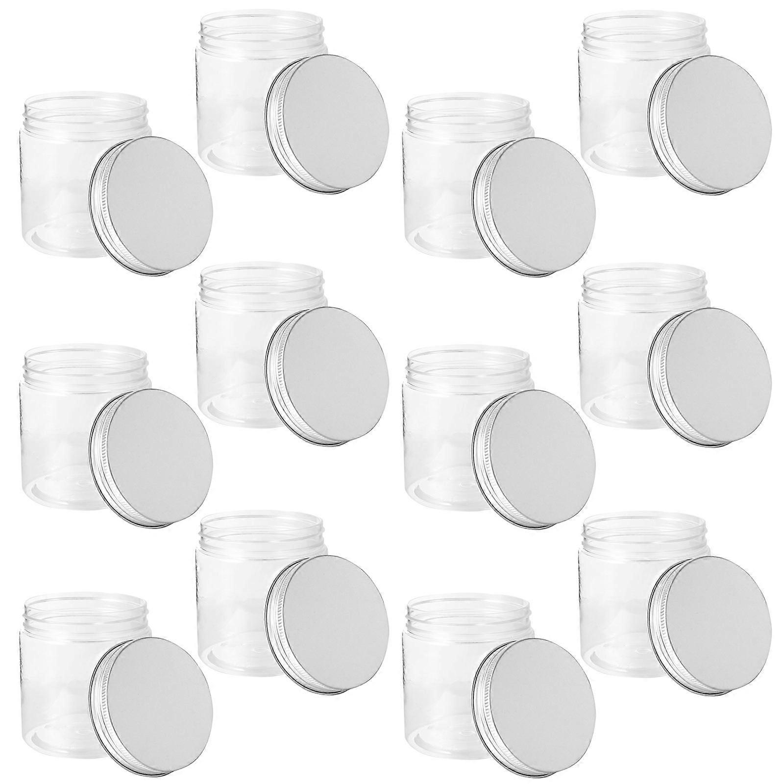 Kitchen Storage Container Round Shape Transparent 200ml Capacity Sealing Drop Resistance Households 12Pcs
