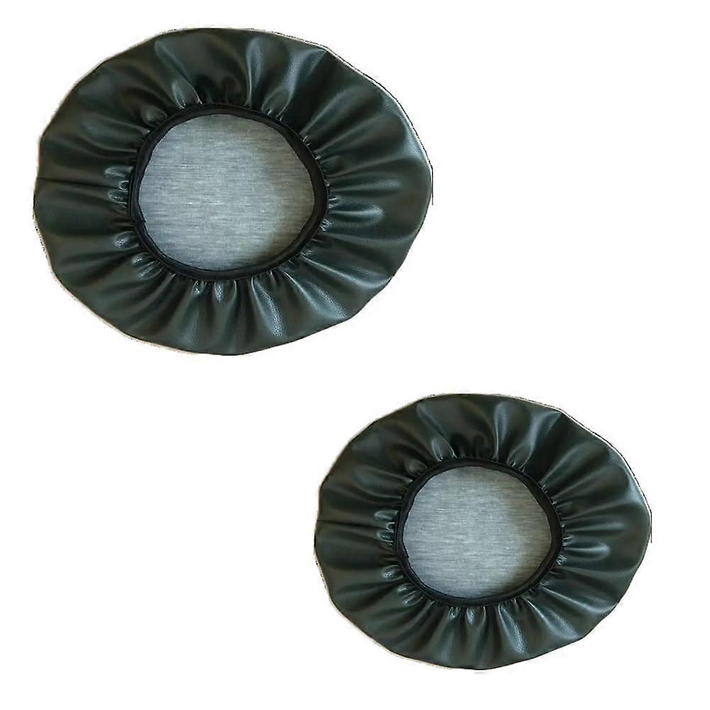 Hockerbezug Wasserdichter PU-Stretch Rund 32cm für 12-15 Zoll Barhocker 2 Stück in Schwarz Rot Blau Grau Dunkelgrün