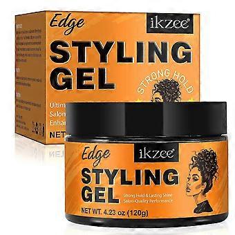 Edge Control Wax, 120g Strong Hold Hair Wax, Flakeless Styling Gel For All Hair Types, Non-Greasy, Long Lasting Braid Gel, Easy To Use, Smoother