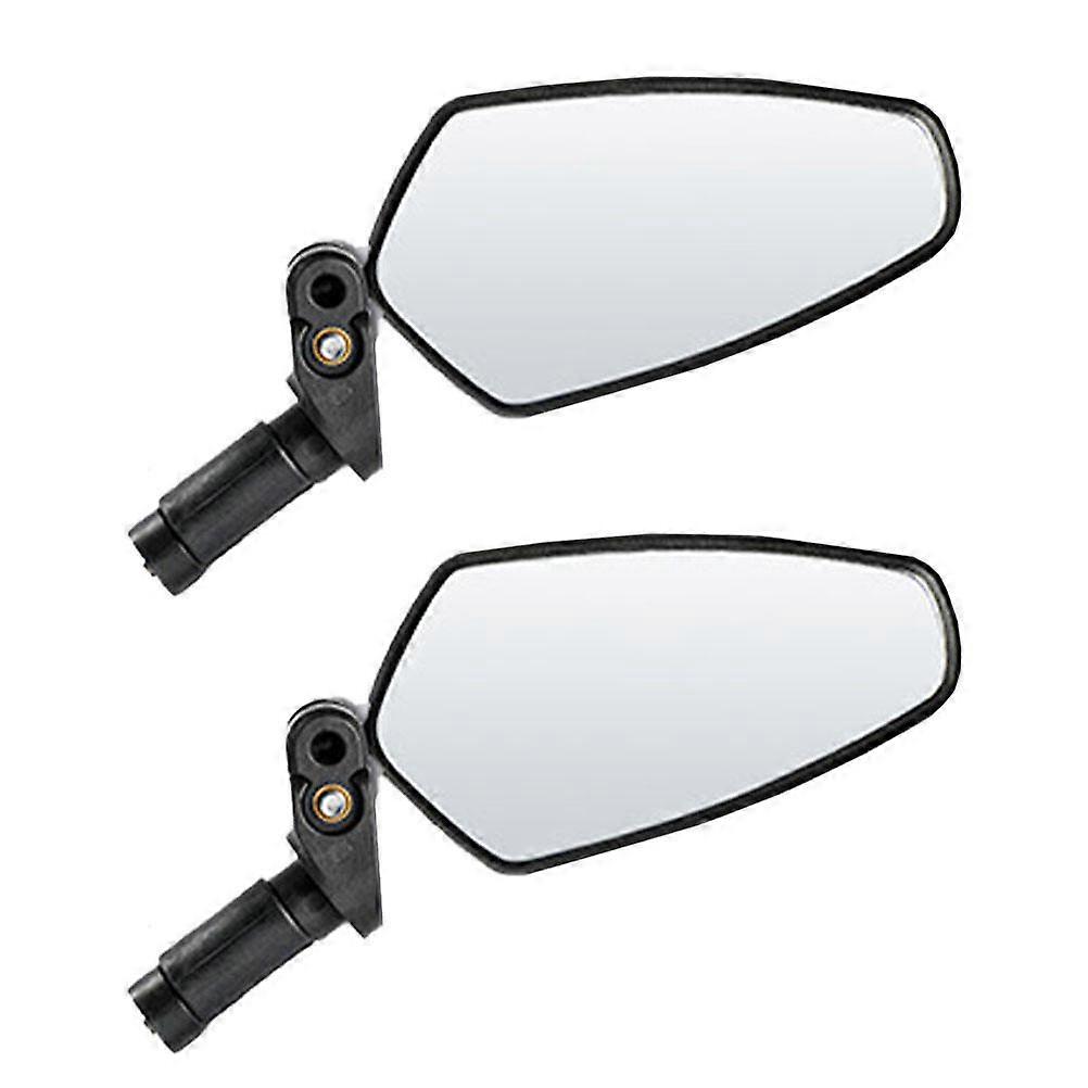 Universal Bike Acrylic Rearview Mirror for Safe Cycling with Black Color and PP Material 2 Pcs