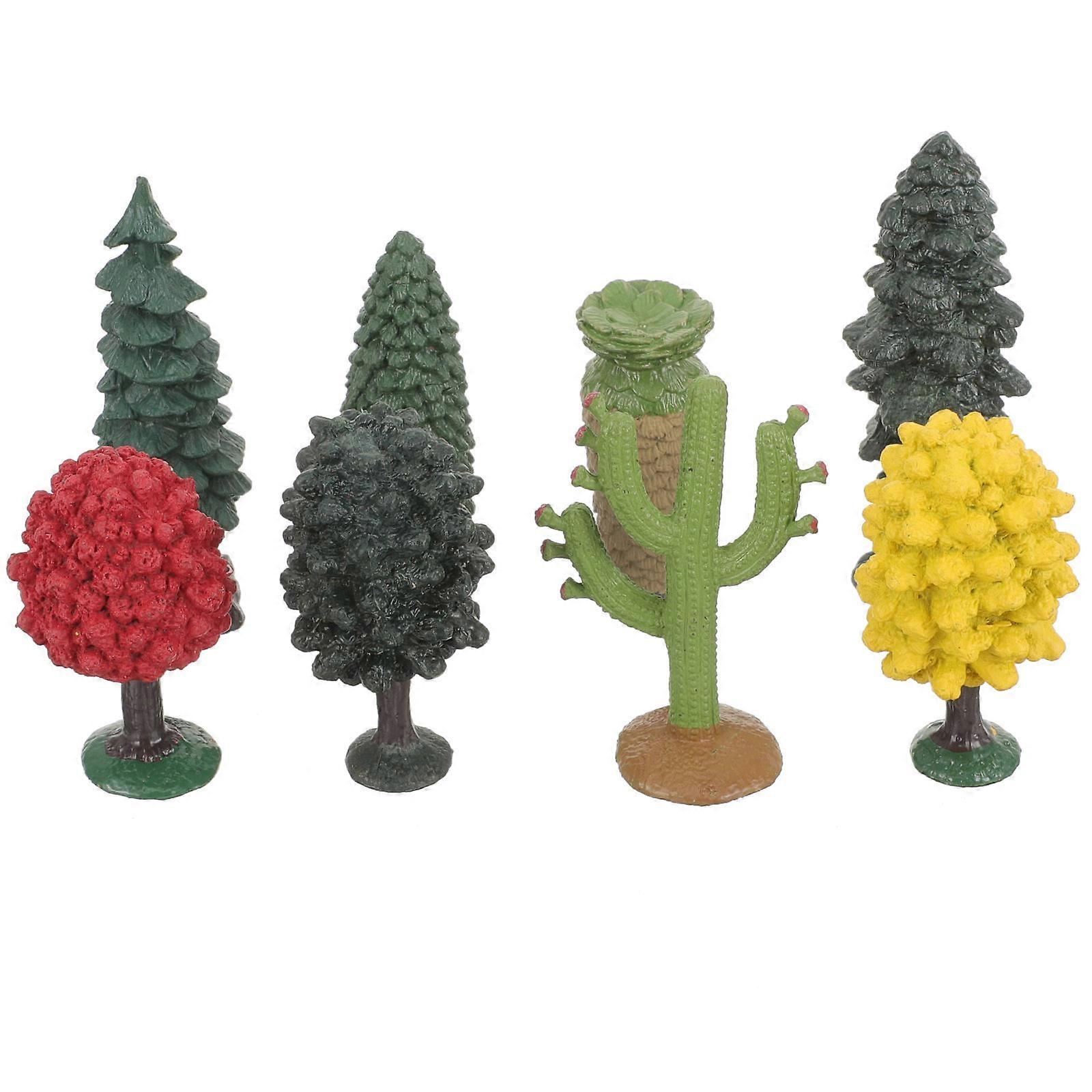 Tree Ornament Tabletop Simulation Tree Household Decorative Styles Miniature Simulation Model Landscape Tree 7x4cm 1Set