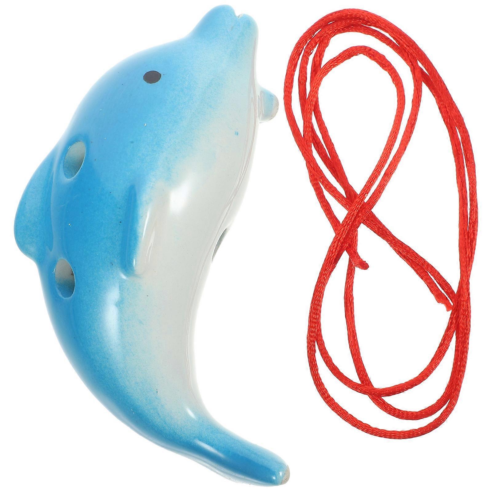 Cute Dolphin Ocarina Colorful Portable Musical Instrument for Beginners, Ideal for Travel and Souvenirs
