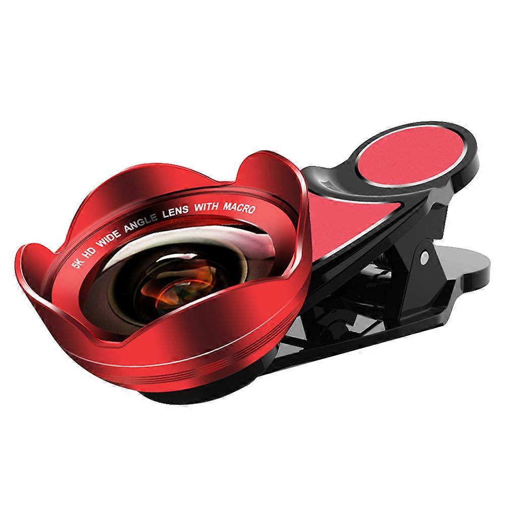 Wide Angle Phone Lens 5K Camera Lens for Smartphone 115 Degree 15X Macro No Distortion 2Pcs