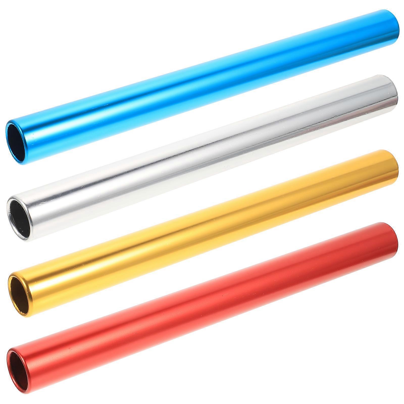 Training Sticks Professional Relay Red Lightweight Durable Athletes 4Pcs