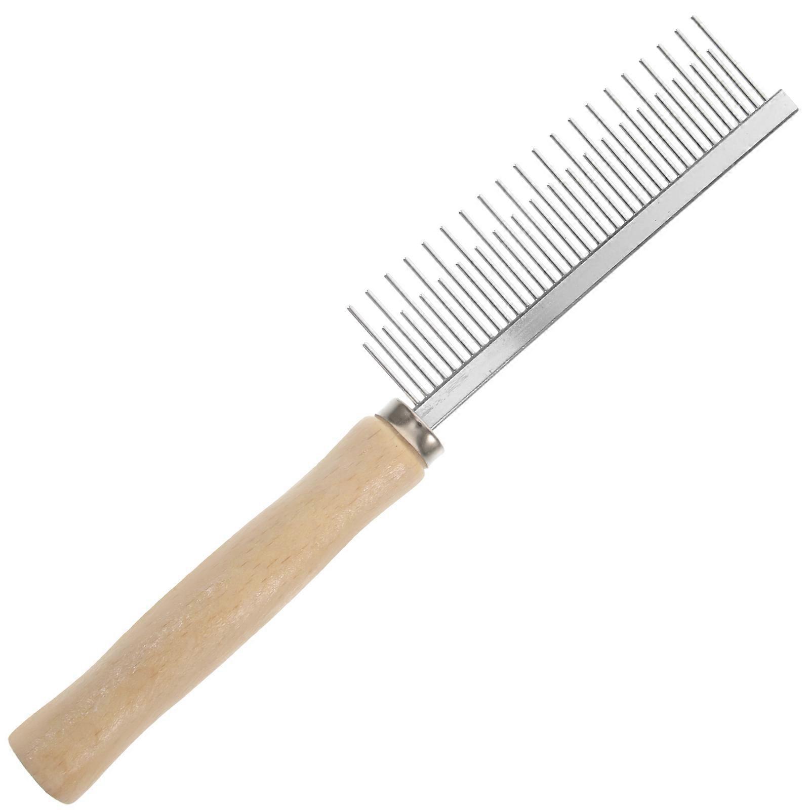 Compact Grooming Comb for Cats – Durable Wooden Handle, Tangle Reduction and Loose Hair Removal