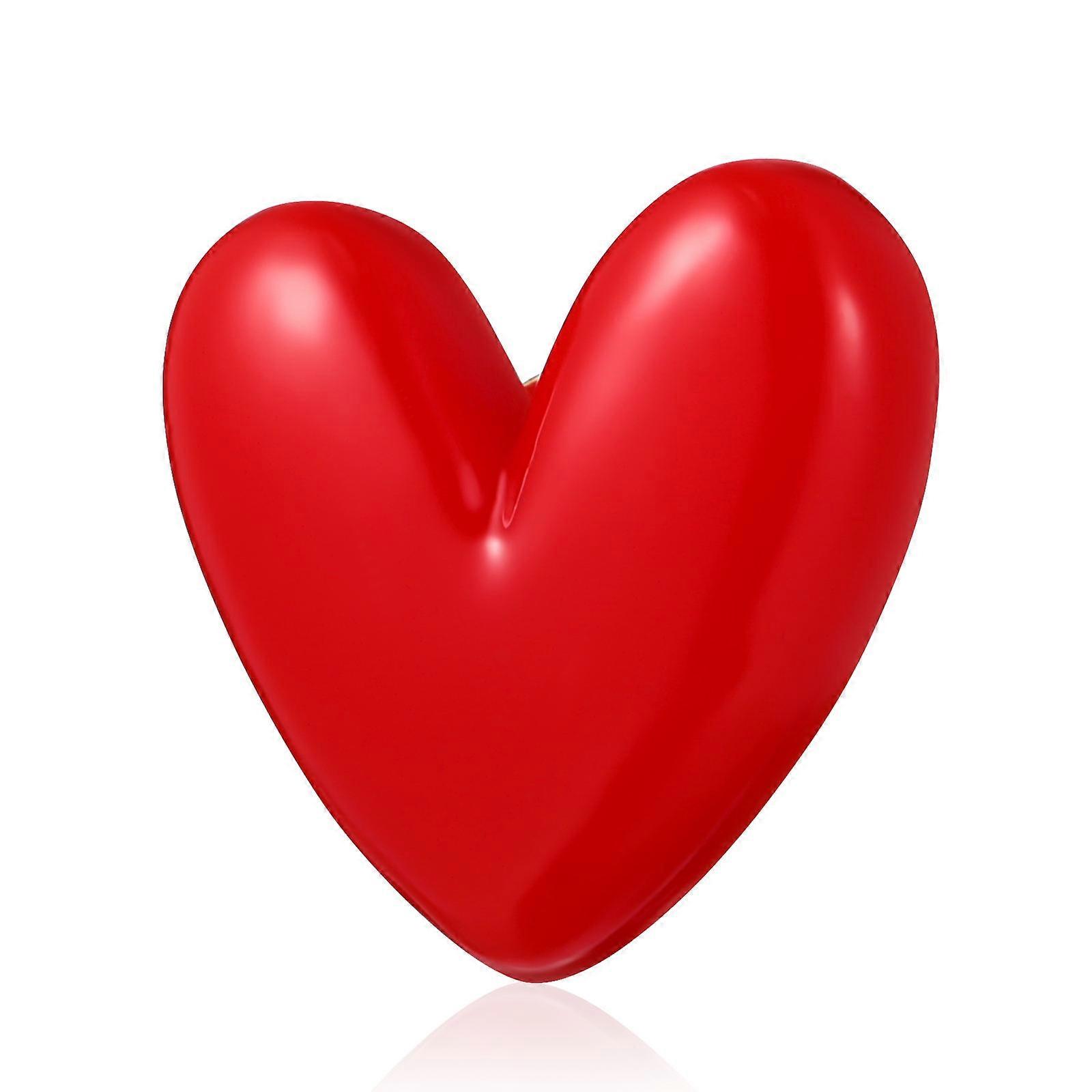 بروش على شكل قلب للنساء ، تصميم كرتوني لطيف ، دبوس ملابس غير قابل للانزلاق ، ملحق سترة متين ومقاوم للبهتان للحفلات والنزهات غير الرسمية