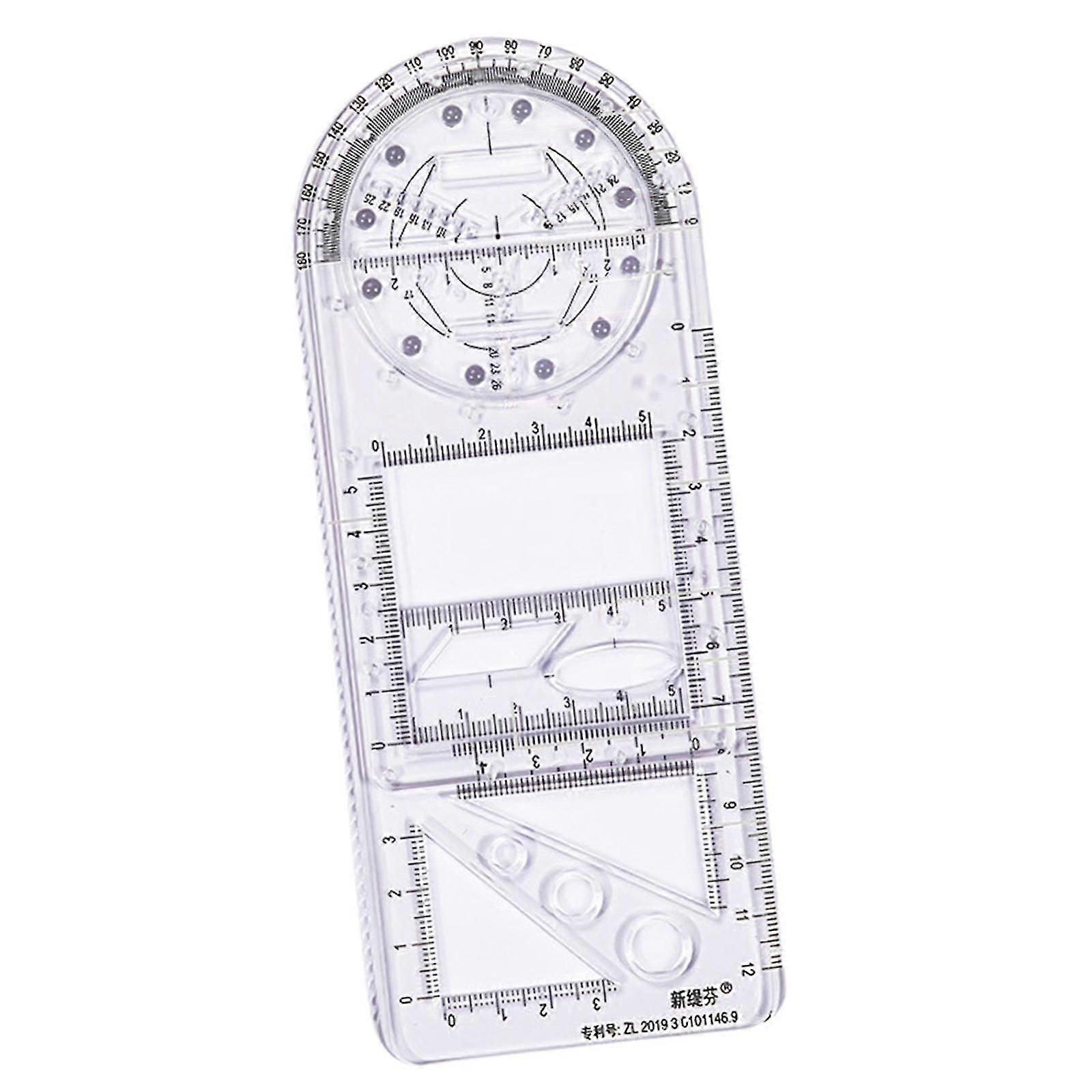 Multifunctional Drawing Ruler Angle Measuring Template Tool primary school