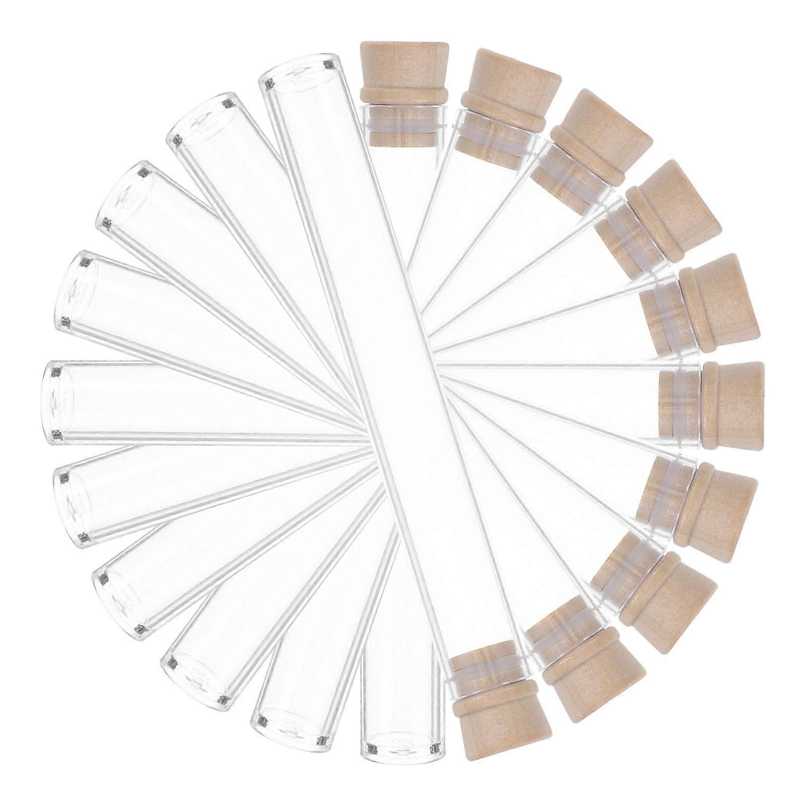 Clear Tubes With Caps Incense Canisters Multi-functional Home Use 10Pcs