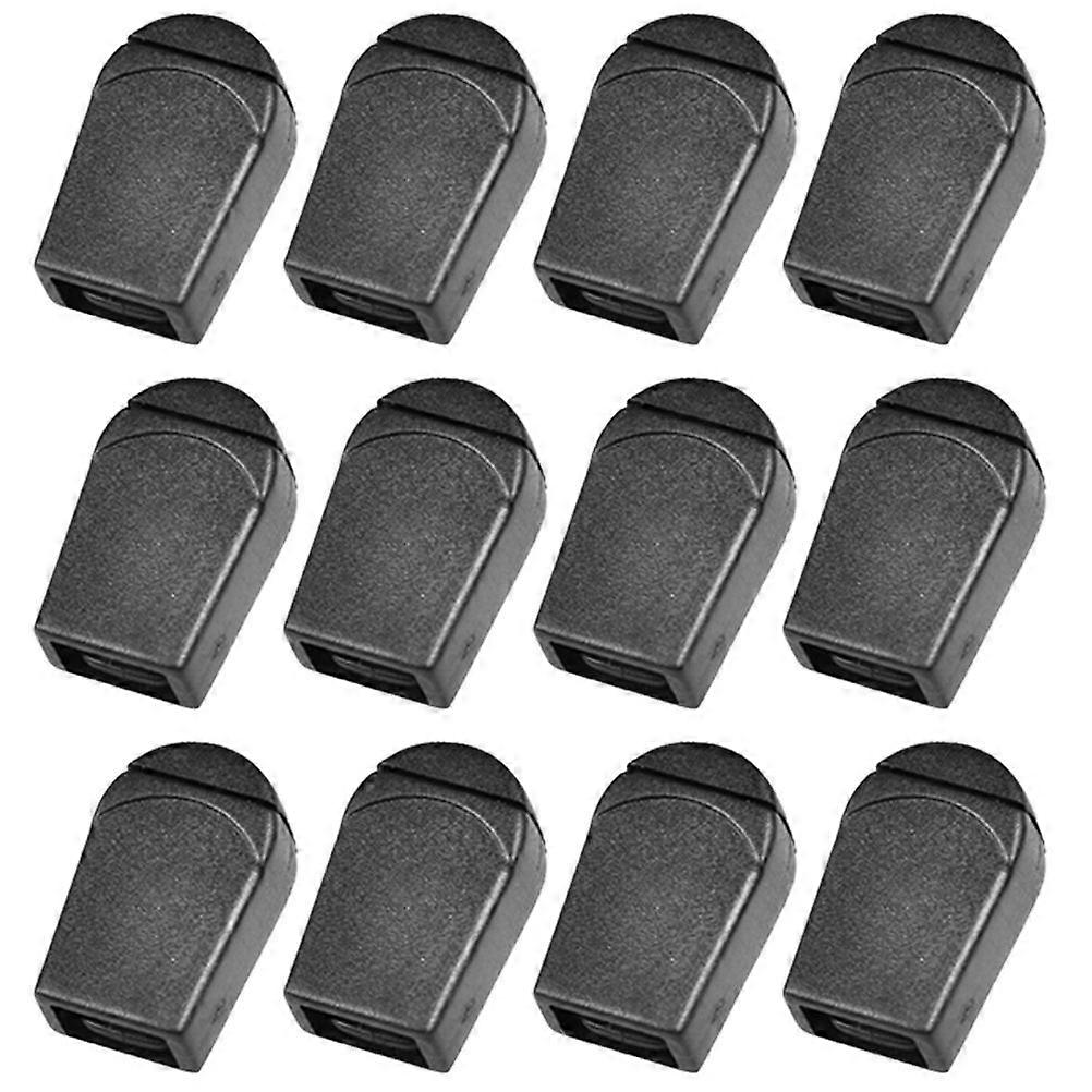 20Pcs Drawstring End Clip Plastic String Buckle Raincoat Accessories (Black)