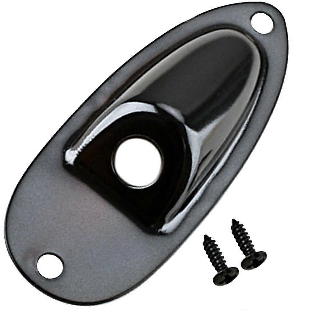 Black Guitar Jack Panel Mount Durable Wear Resistant Easy Installation Replacement Accessory for Daily Use