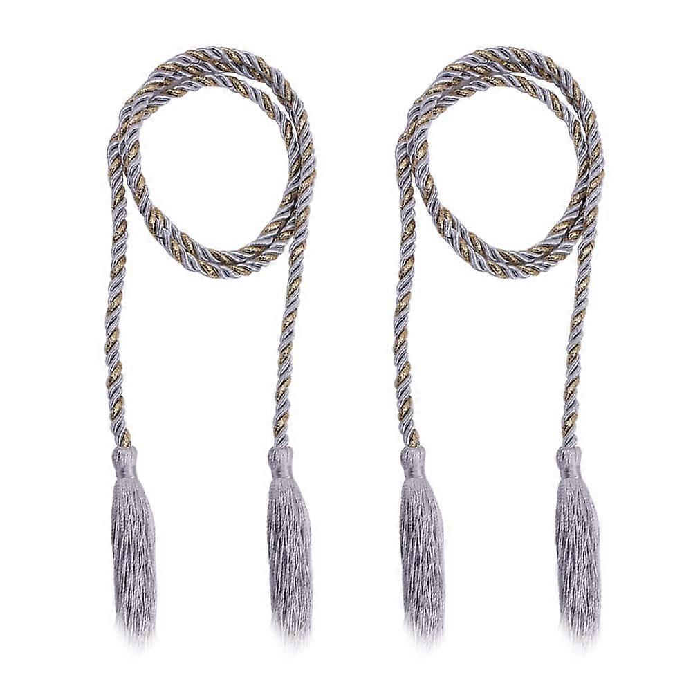 Drapery Tiebacks Tassel Hanging Strap Polyester Silk 110 x 0.3 x 0.3 cm Elegant Design 2Pcs