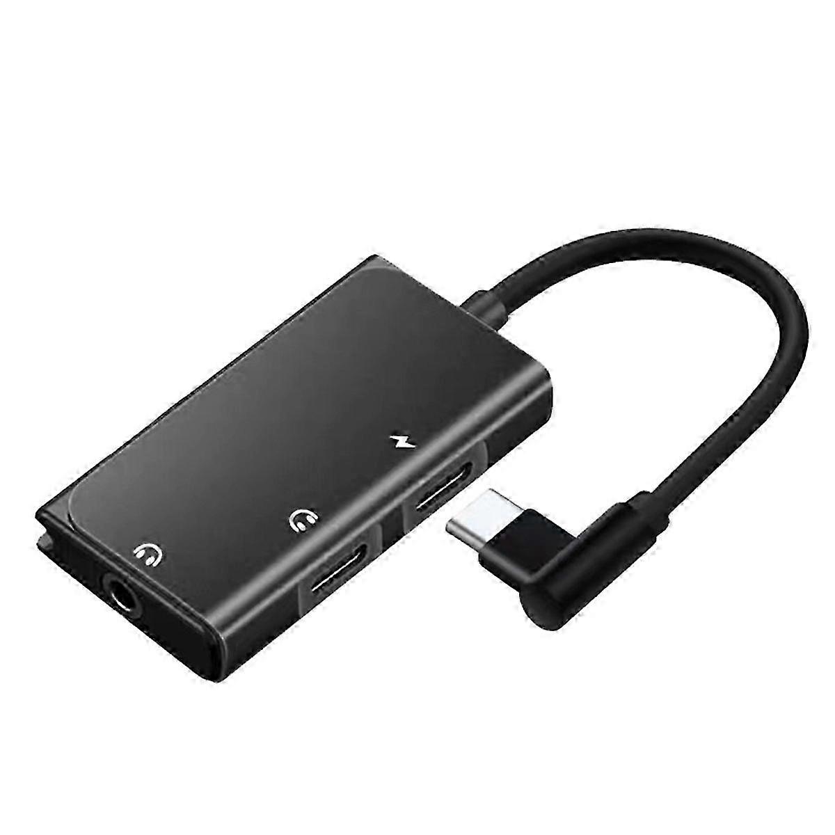 3 in 1 Type C Earphone Adapter for Compatible Devices PD60W Charge 3.5mm Audio