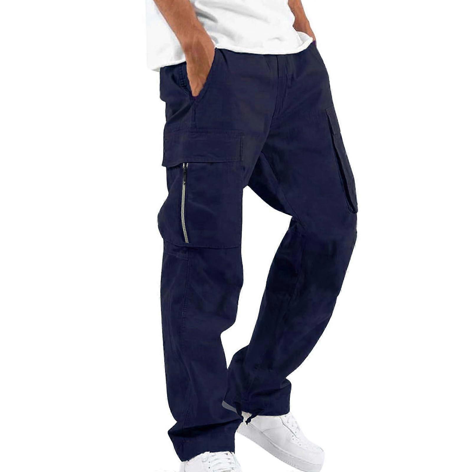 Chef's Trousers Men's Cargo Pants, Military Style Cargo Trousers in Black and White, Size S, Camouflage Design