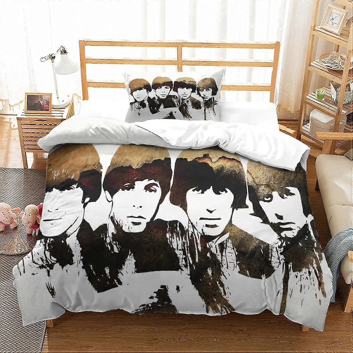 Duvet Cover Set for Kids Featuring Tree Branches Design, Rock Band Theme, Includes Comforter Cover and Pillowcases