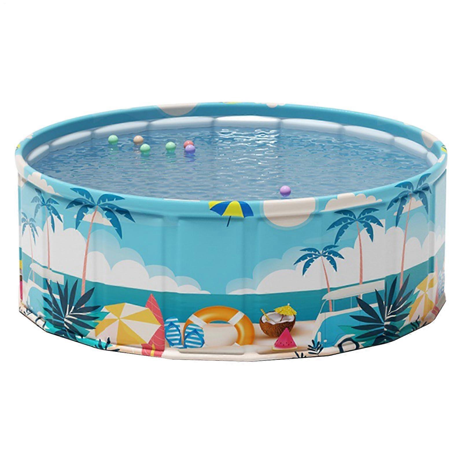 Foldable Pet Doll Wading Pool Instant Setup 120 cm Wading Pool for Kids Puppies Quick Setup Outdoor Fun for Children and Pets in the Garden