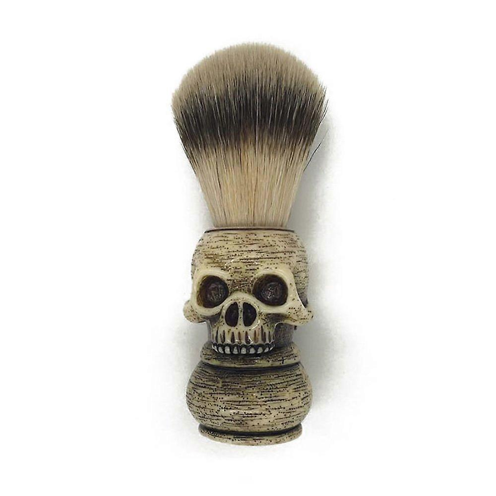 Badger Hair Shaving Brush Handmade Resin Skull Handle for Men Beard Grooming Razor Tool