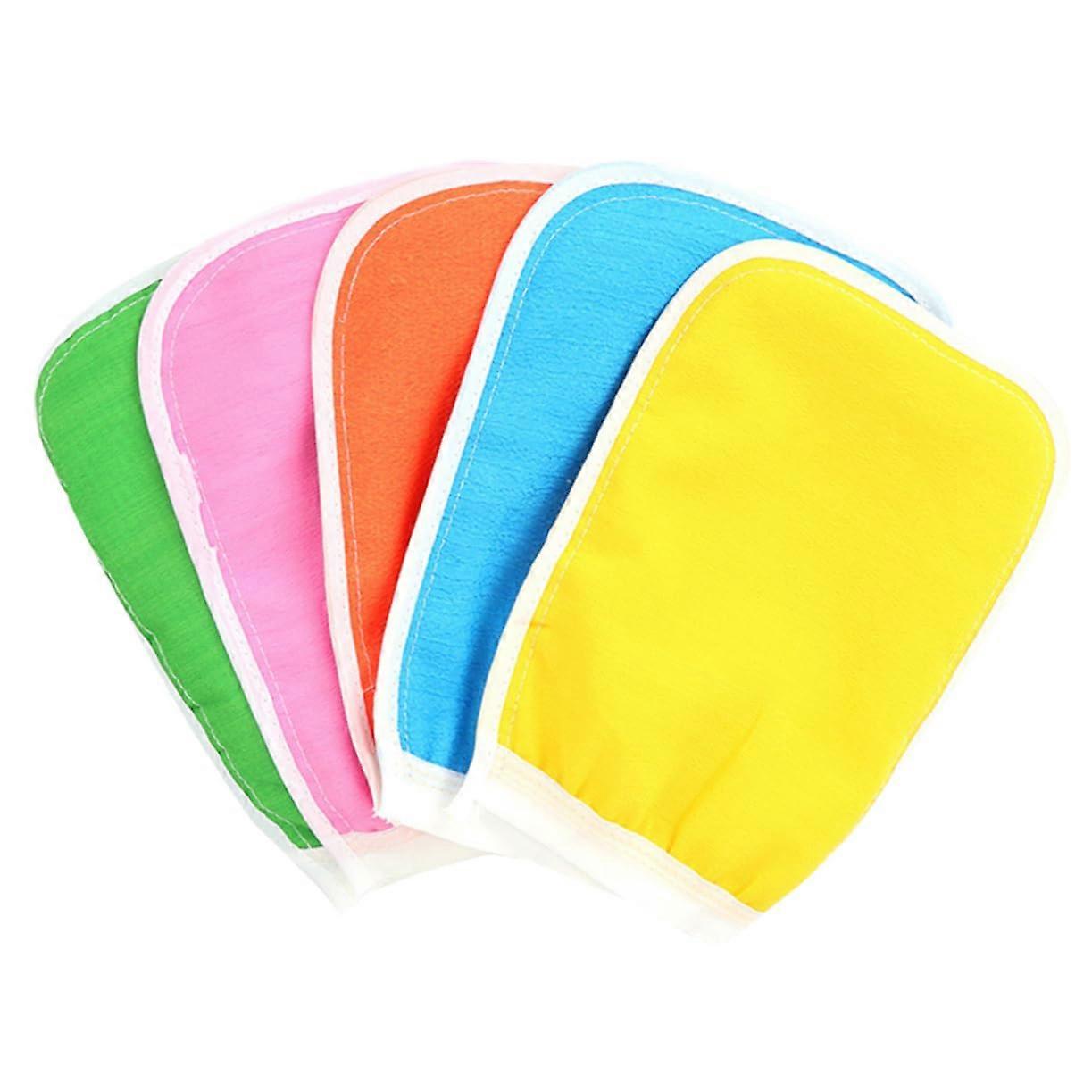 10 Pack Body Exfoliating Wash Gloves for Bathing and Scrubbing, Random Colors, Soft Material, Deep Cleansing Spa Tools