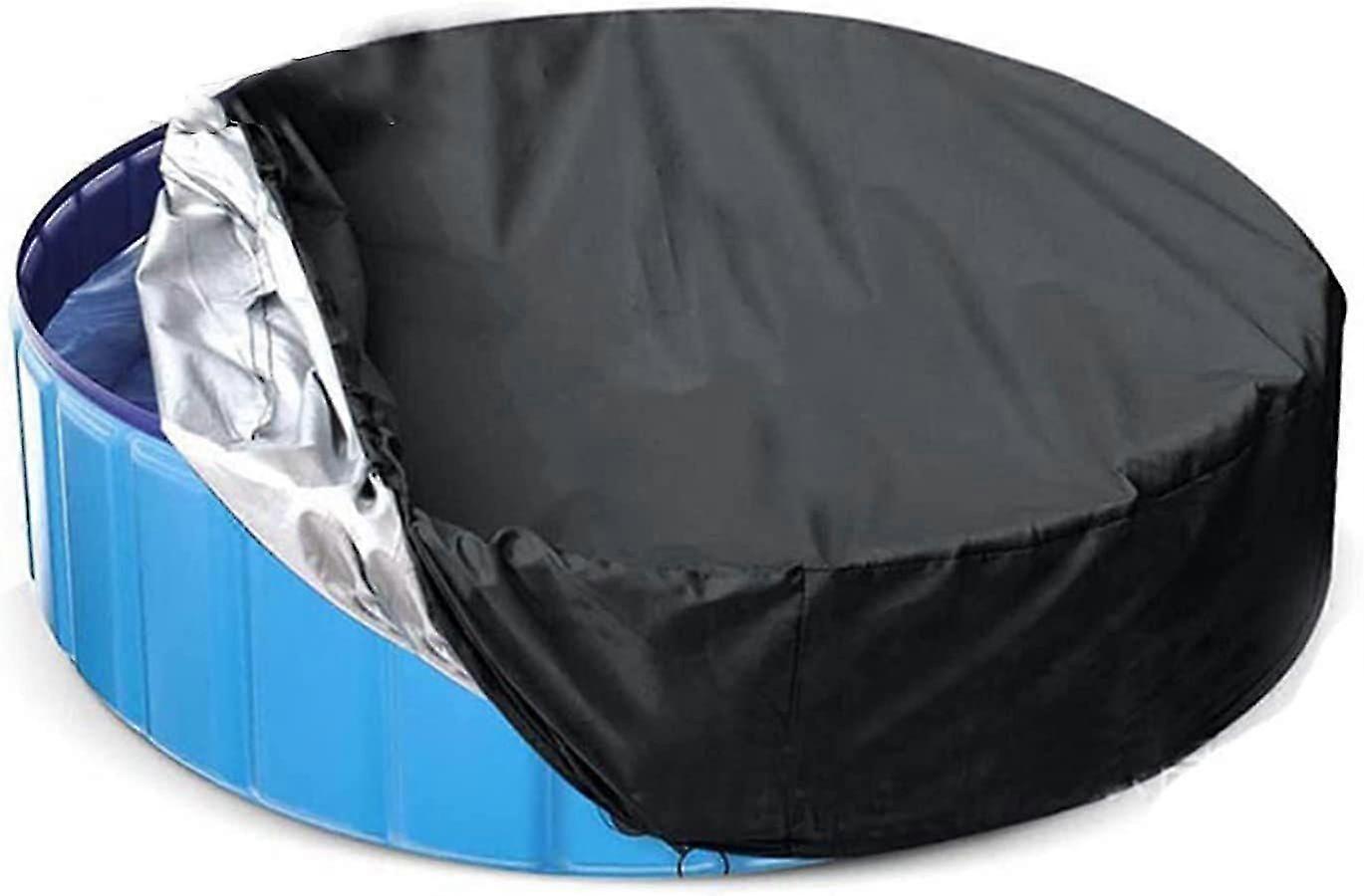 Round Pool Cover, 210D Oxford Cloth Pool Protector Cover, Tubular Pool Bubble Cover With Storag