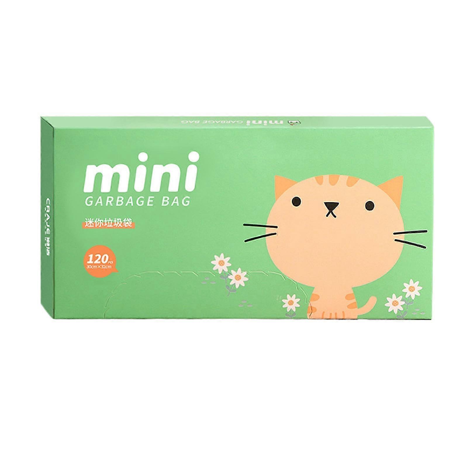 Small Bin Liners for Bathroom Green Thickened Waste Paper Bin Liners 6-8 L Compatible with Standard Bins