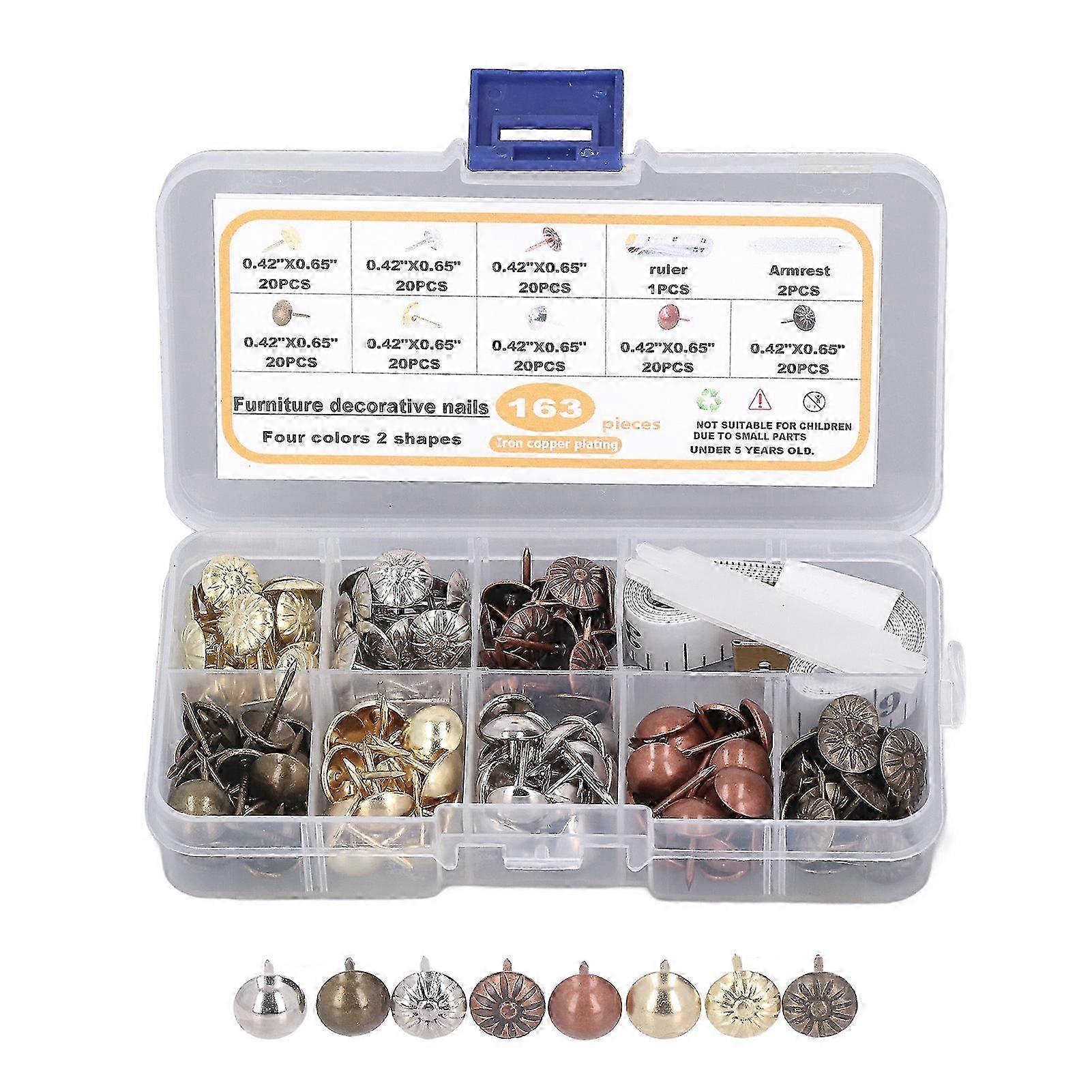 163個の家具張りタック炭素鋼錆びない耐食性アンティーク装飾釘家具用