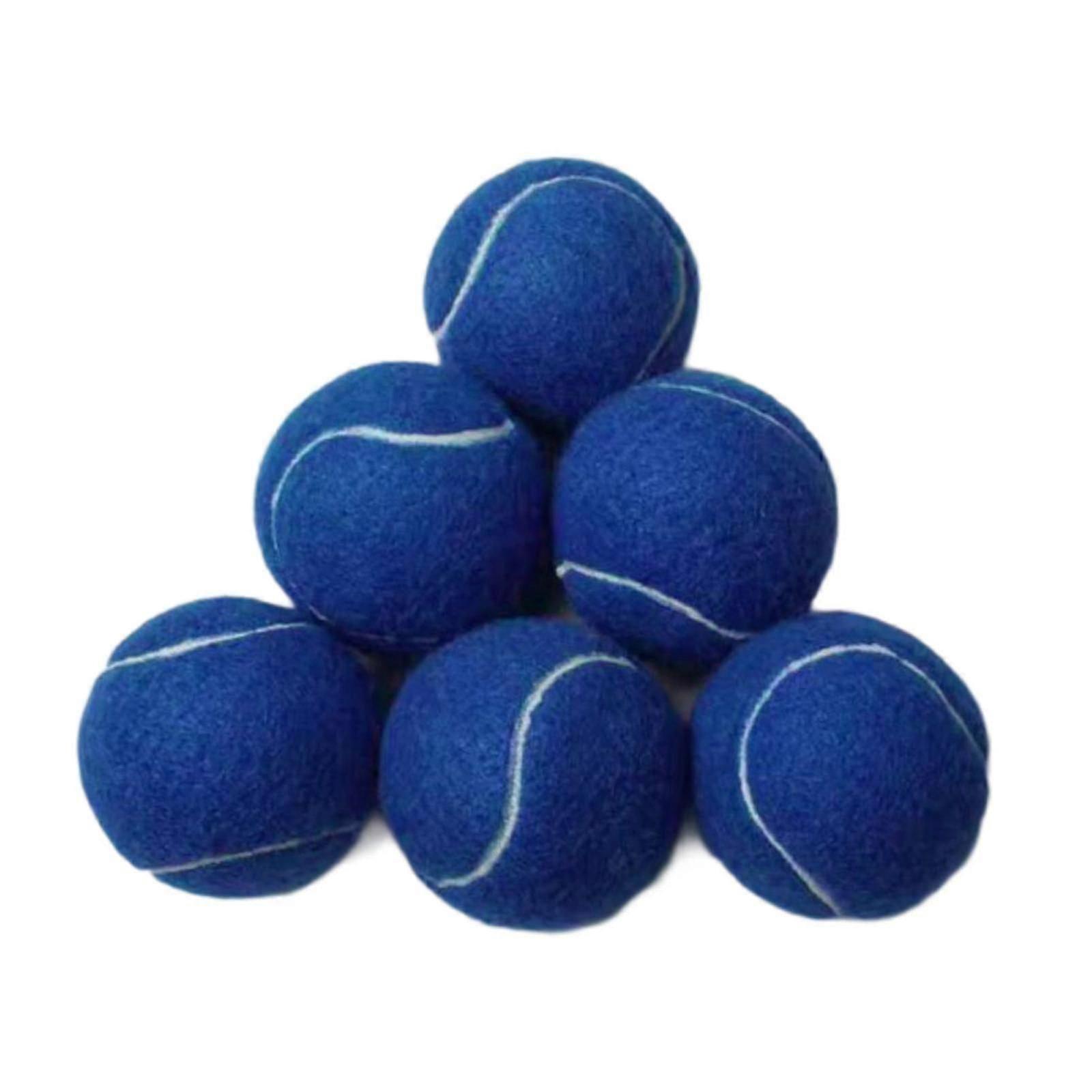 6x Elastic Tennis Balls for Games and Racquet Sports - Pink
