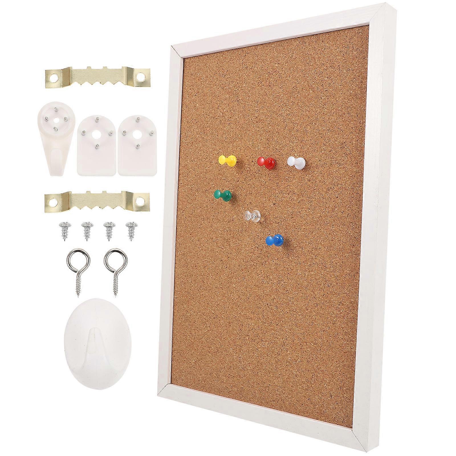 Cork Board For Office Displaying Photos Efficiency Rectangular Frame Khaki 30x30cm Home Office School Use 1Pack